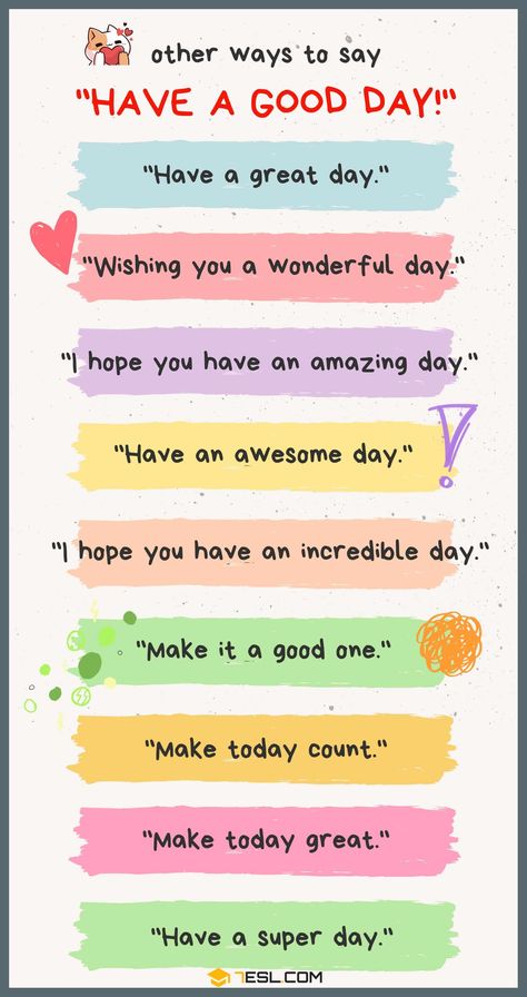 Have A Good Day Quotes, Ways To Say Hello, Other Ways To Say, Essay Writing Skills, Common Phrases, Interesting English Words, Good Vocabulary Words, Good Vocabulary, Cute Texts For Him