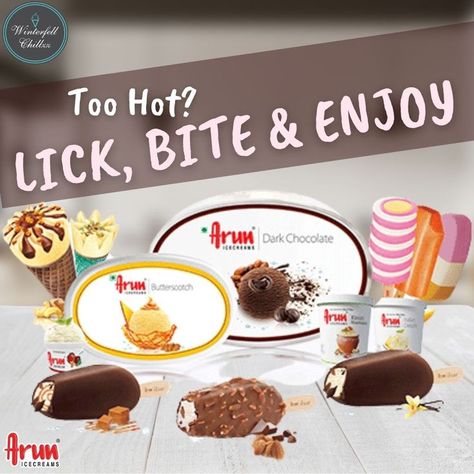 Beat the heat with Arun Icecream Arun Ice Cream, Mumbai Food, Ice Creams, Beat The Heat, New Flavour, Ice Cream Cone, Grocery Store, Dark Chocolate, The Heat