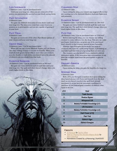 Warlock Patron, Warlock Spells, Dnd Subclasses, Warlock Dnd, Dungeons And Dragons Rules, Dnd Homebrew, D D Classes, D D Character Ideas, Dungeon Master's Guide