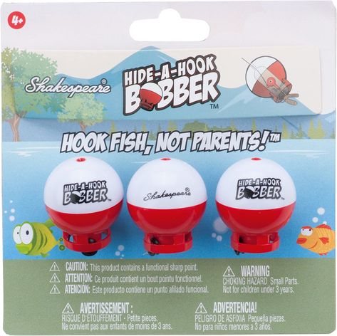 Pack of 3 bobber floats for young anglers Covers hook when casting for greater safety Weedless for fewer snags Pre rigged for easy fishing Weighted design for easier casting with fewer tangles. As an amazon associate, I earn from qualifying purchases Bobber Kit, Fishing Bobber, Camping Organization, Fishing Floats, Fishing Kit, Kids Fishing, One Fish, A Hook, Book Gifts