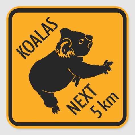 Koala Bear Australia Sign (pack of 6/20) Square Sticker Australia Crafts, Bear Signs, Vbs Themes, Sun Lotion, Alley Cat, Invitation Card Template, Australia Day, Dont Stop, Bible School