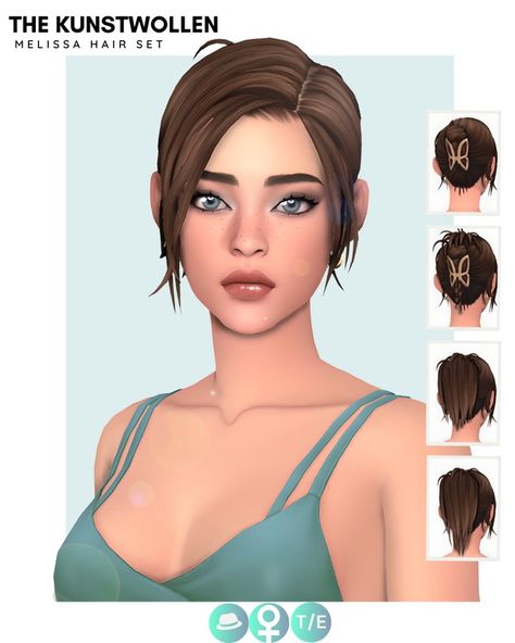 The Kunstwollen, Sims 4 Cas Mods, Sims 4 Family, Pelo Sims, Sims 4 Cc Makeup, Hair Set, Tumblr Sims 4, Sims 4 Characters, Sims 4 Mm