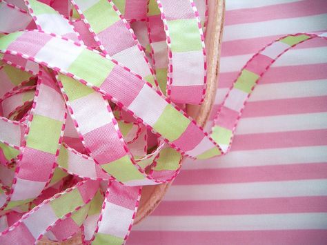 Bubblegum Pink and Lime Green Checked Ribbon Pink And Chartreuse, Pink Boutique, House Paint, So Yummy, Baby Scrapbook, Green Item, Ribbon Trim, Pink Love, Bubblegum Pink