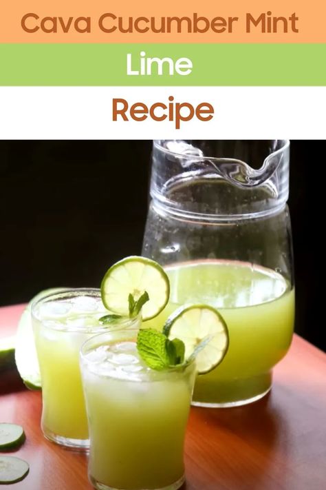 Cucumber Limeade Recipe, Mint Drink Recipe, Cucumber Drink, Cucumber Lemonade, Lime Lemonade, Mint Drink, Lime Drinks, Mint Lemonade, Lime Recipes