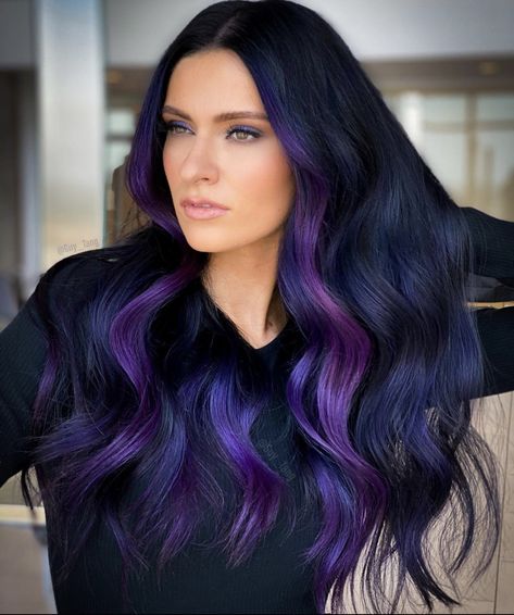 Vivid Hair Color For Green Eyes, Color Blocking Hair, Hair Color Ideas For 2023, Blue And Purple Hair, Vivid Hair Color, Cute Hair Colors, Brown Hair Dye, Fairy Hair, Gorgeous Hair Color