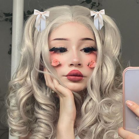 Babydoll Makeup, Baby Doll Makeup, Dream Aesthetic, Doll Makeup, Soft Aesthetic, Anime Edits, Doll Face, Aesthetic Makeup, Contact Lenses