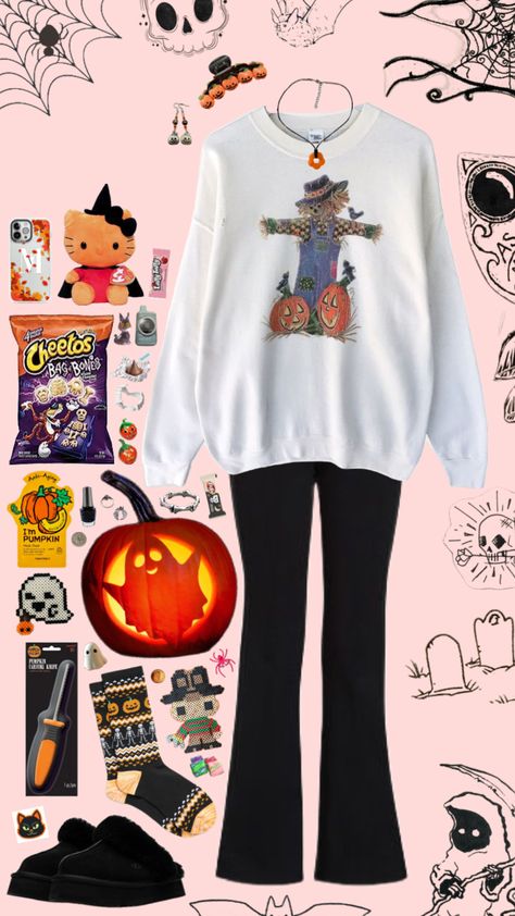 #ootd #styledbynat #pumpkingcarving #sleepover #pajamas #loungewear #sleepwear #halloween #outfitinspo Halloween Pajamas Aesthetic, Aesthetic Halloween Pajamas, Matching Pajamas Halloween, Womens Halloween Pajamas, Mens Halloween Pajamas, Apartment Decorating For Couples, Halloween Pajamas, Anti Aging, Pajamas