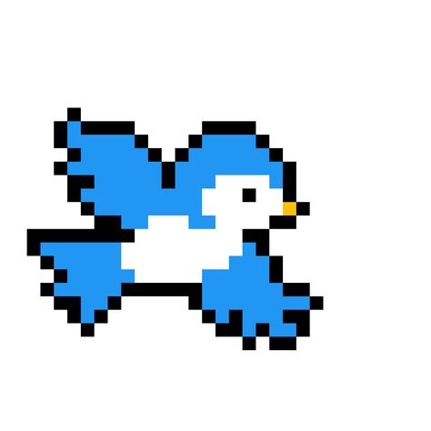 Pixel Art Blue Aesthetic, Blue Pixel Art Icon, Pixel Art Ios Icons, Blue Pixel Art Background, Pixel Art Phone Icon, Pixel Icons For Apps, 8bit Icons, Pixel Bird, Blue Pixel Art