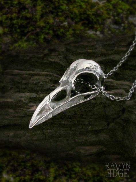 Bird Skull Jewelry, Bird Skull Necklace, Crow Pendant, Crow Necklace, Raven Skull Necklace, Crow Skull, Necklace Length Guide, Claw Necklace, Talisman Jewelry