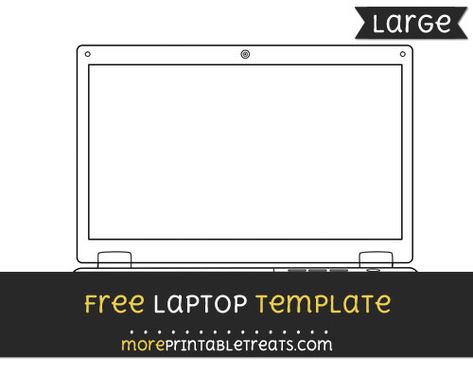 Free Laptop Template - Large Laptop Printable, Laptop Template, Computer Lab Decor, Build Your Own Computer, Character Trait Worksheets, Custom Laptop Skin, Free Laptop, Laptop Display, Digital Learning Classroom