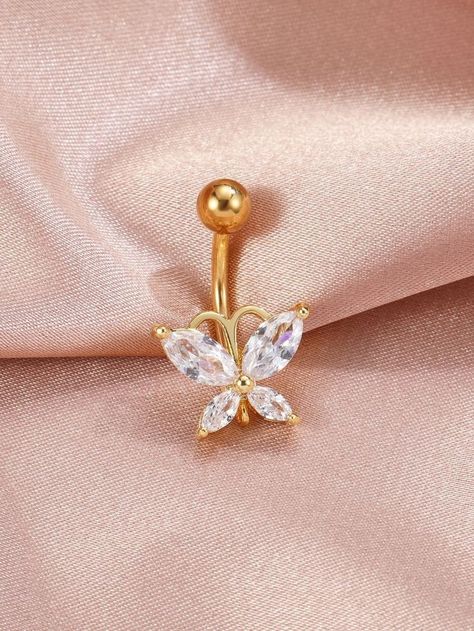 Butterfly Piercing, Nose Piercing Ideas, Belly Button Piercing Cute, Piercing Aesthetic, Clear Nose, Cute Belly Rings, Necklaces Trendy, Kunst Inspo, Bellybutton Piercings