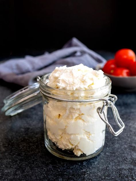 Homemade Ricotta Cheese Ricotta Cheese Recipe, Homemade Ricotta Cheese, Yogurt Making, Cheese Recipes Homemade, Cheese Making Recipes, Ricotta Cheese Recipes, Food Bites, Fresh Ricotta, Homemade Ricotta