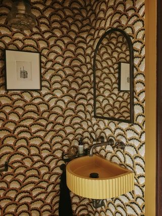 Pierre Frey Wallpaper, London Terrace House, Recessed Shelves, Copper Beech, Mandarin Stone, Wc Design, Victorian Townhouse, Paint And Paper Library, Reeded Glass