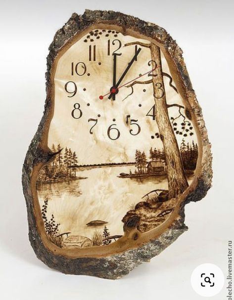 Wood Burn Clock Ideas, Wood Burned Clock, Pyrography Clock, Wood Clock Ideas, Clock Project, Draw Better, Tre Kunst, Wooden Clocks, Pyrography Patterns