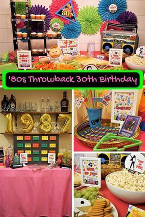 1983 Party Ideas, 80s Party Ideas Food, 80s Food Party, 80s Themed Party Food, 80s Food Ideas, 80s 40th Birthday Party, 80s Party Food Ideas, 80’s Party Food, 80’s Birthday Party