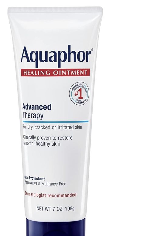 Aquaphor Healing Ointment - Dry Skin Moisturizer - Hands, Heels, Lips - 7 oz Stalking Stuffers, Aquaphor Healing Ointment, Dry Skin Moisturizer, Healing Ointment, Dermatologist Recommended, Moisturizer For Dry Skin, Face Skin Care, Face Skin, Skin Protection