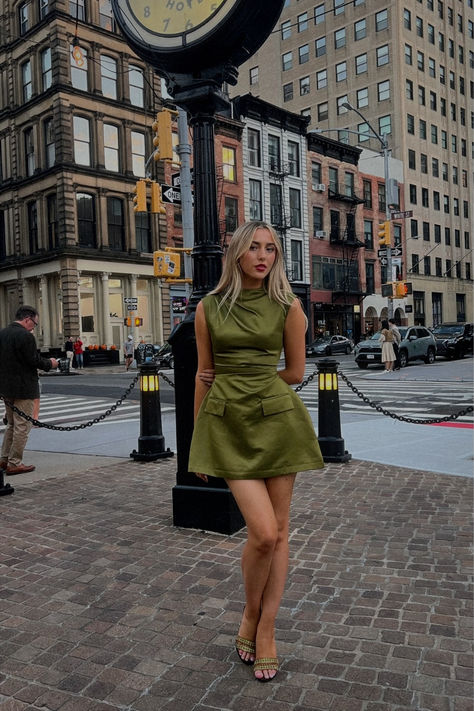 Hey muse, get your NYC inspo right here! The party dress of dreams, shes the perfect fit for any timeless wardrobe this party season. Get the look now! Timeless Wardrobe, Get The Look, Minimalist Fashion, Muse, Party Dress, Perfect Fit, Satin, Mini Dress, Wardrobe