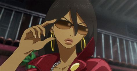 Michiko & Hatchin Michiko Malandro, Michiko & Hatchin, Black Disney Princess, Girl Cartoon Characters, Black Cartoon Characters, Black Anime Characters, Black Cartoon, Cartoon Gifs, Aesthetic Gif