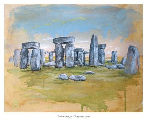 Stonehenge Drawing, Rustic Doors, Watercolor Art Lessons, Stonehenge, Art Lessons, Watercolor Art, Acrylic Painting, Architecture, History