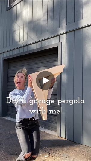 1.1M views · 14K reactions | Watch to see how I DIYed this pergola! It was actually easier than you think and add so much warmth and ch. | Ruth Steve | Ruth Steve · Original audio Diy Portico, Garage Pergola Diy, Door Pergola, Garage Pergola, Carpentry Projects, Window Boxes, Garage Door, Home Repair, You Think