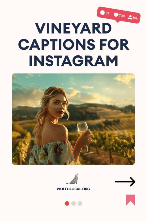 Promotional graphic for vineyard captions on Instagram with a woman holding a glass of wine.
A colorful checklist of wine-related experiences with emojis and a "Get 100+ More" button.
A smiling woman with a laptop surrounded by social media engagement icons and advertising text. Vineyard Captions Instagram, Winery Quotes Instagram, Vineyard Quotes, Winery Quotes, Wine Captions Instagram, Vineyard Outfit, Couple Instagram Captions, Marthas Vinyard, Country Pics