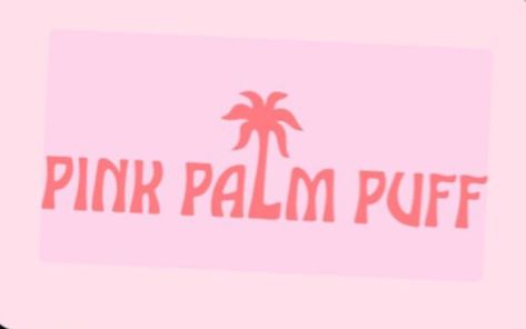 Pink Palm Puff Logo, Collage, Pink, Pins, Quick Saves