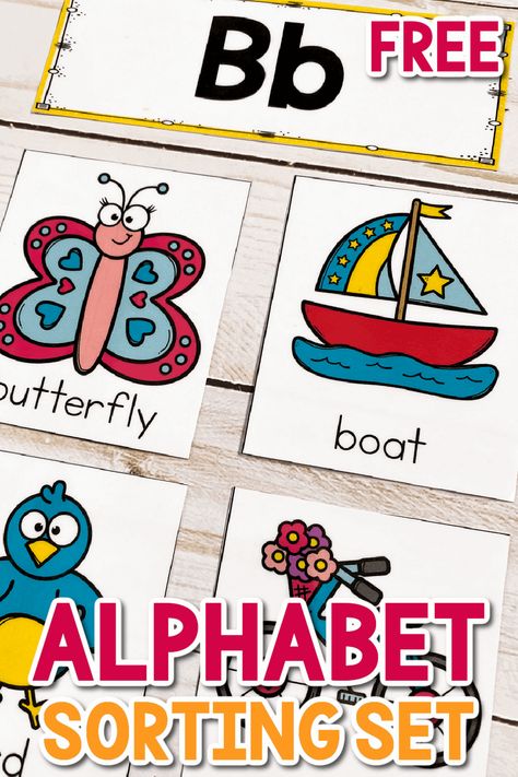 Beginning Sounds Activities Preschool, Alphabet Picture Cards, Alphabet Beginning Sounds, Literacy Groups, Tk Ideas, Alphabet Sort, Season Activities, Beginning Letter Sounds, Preschool Charts