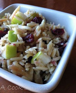 Orzo, Cranberry, and Apple Salad Salad With Apples, Chicken Salad With Apples, Chicken Salads, Apple Salad Recipes, Orzo Pasta Salad, Cranberry Salad, Best Pasta Salad, Orzo Salad, Apple Salad