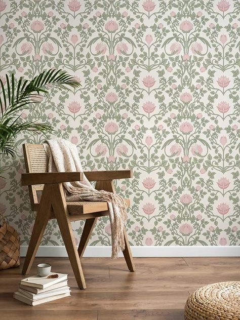 YXTII Floral Peel and Stick Wallpaper Pink Wallpaper Retro Wallpaper Victorian Wallpaper Self Adhesive Wallpaper for Bedroom Decorative Self Adhesive Shelf Drawer Liner - Amazon.com Green Wallpaper Bedroom, Peel And Stick Wallpaper Pink, Wallpaper Victorian, Pink And Green Wallpaper, Pink Floral Wallpaper, Wallpaper For Bedroom, Wallpaper Retro, Victorian Wallpaper, Floral Damask