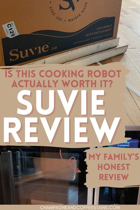 suvie kitchen with text that reads suvie honest review Comfort Pasta Dishes, Kitchen Robot, Sous Vide Chicken, Chicken Kitchen, Gourmet Kitchens, The Hype, Sous Vide, Cooking Meat, Easy Cooking