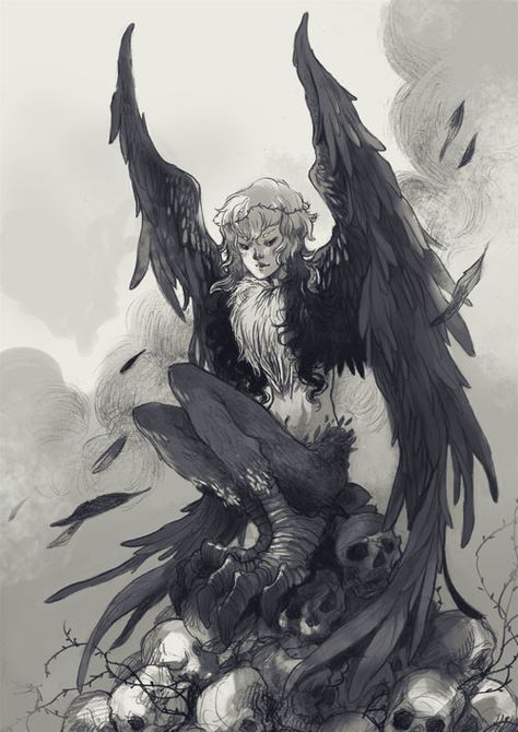 ArtStation - harpie, sophie (sanoe) verdaguer Zettai Ryouiki, Art Costume, Mythology Art, Mythical Creatures Art, Mythological Creatures, Sea Monsters, Creature Art, Dark Fantasy Art, Fantasy Creatures