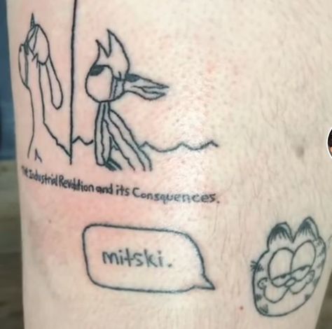 Lord Of The Flies Tattoo, Hole Band Tattoo, Unhinged Tattoos, Flcl Tattoo, Industrial Revolution And Its Consequences, Mitski Tattoo Ideas, Undertale Tattoo, Mitski Tattoo, Funky Tattoos