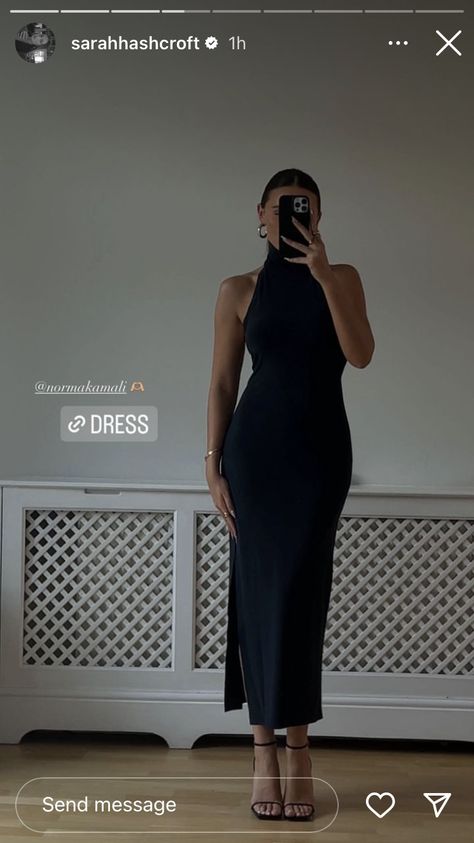 Turtle Neck Black Dress, Black Dresses For Women, Women Halter, Norma Kamali, Black Dresses, Dresses For Women, One Shoulder Dress, Shoulder Dress, Black Dress