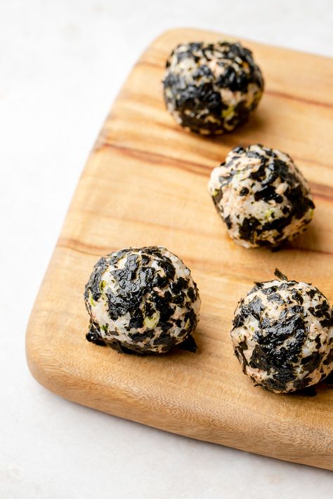 A quick snack or easy picnic dish, these tuna mayo rice balls are made with only a handful of ingredients | Eatnik | www.eatnik.com.au Seafood Sticks, Tuna Mayo, Tuna Rice, Kewpie Mayonnaise, Rice Balls, Toasted Sesame Seeds, Sushi Rice, Quick Snacks, Other Recipes