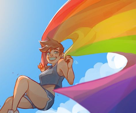 Ace Flag, Overwatch Tracer, Trans Art, Lgbt Art, Taste The Rainbow, Lgbt Pride, Pride Month, Splatoon, Overwatch