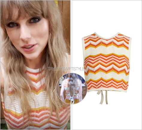 Taylor Swift Fashion, Denim Tank Top, Lavender Haze, 70s Look, Taylor Swift Music, 70s Outfits, Taylor Swift Outfits, Crochet Tank Top, Taylor Swift Concert