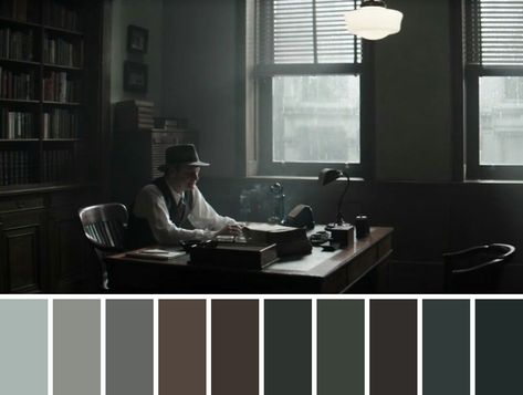 movie & film cinematography color palette Cool Tone Cinematography, Cinematic Color Plate, Apocalyptic Color Palette, Movie Theater Color Palette, Film Moodboard Color Palettes, Grey Cinematography, Movie Palette Color, Cinematic Colour Palette, Cenimatic Color Platte