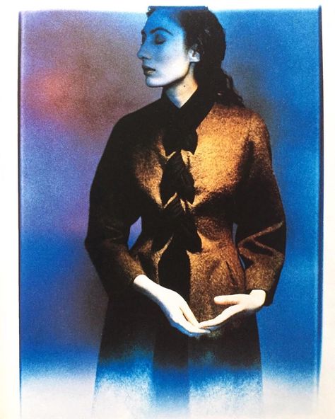 Anh Duong in Sybilla. Photo by Javier Vallhonrat, art direction by Juan Gatti. Globe magazine hors serie spécial "Émotions de Mode 1987. Vintage Fashion 70s, Sarah Moon, Male Kimono, Fashion 70s, Paolo Roversi, Fashion 80s, Top Photographers, Spanish Artists, Dark Room