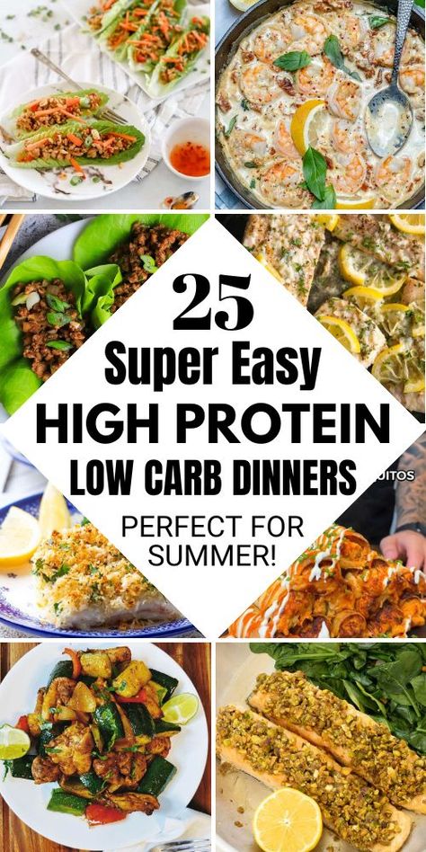 If you're on the lookout for low carb high protein meals, you've come to the right place. With options ranging from quick and easy to family-friendly, these recipes make sticking to your dietary goals a breeze. High Protein Low Carb Dinners, High Protein Low Carb Dinner, High Protein Low Carb Recipes Dinner, High Protein Recipes Dinner, Protein Dinner Recipes, Low Carb Dinners, High Protein Low Carb Diet, Healthy Low Carb Dinners, Low Carb High Protein