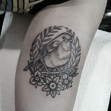 Discover | Tattoodo Robin In Tree Tattoo, Robin Tattoos, Wren Tattoo, Mockingbird Tattoo, Body Markings, Shading Tattoo, Robin Tattoo, Cup Tattoo, Key Tattoo