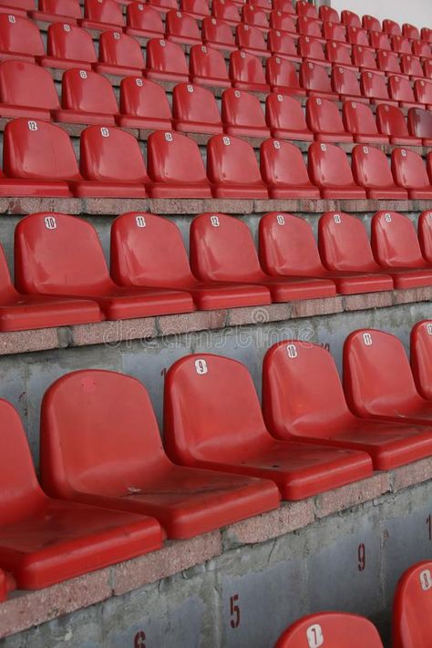 Stadium seats Stadium Seating, Stadium Seats, Football Stadium, Red Chair, Free Stock Photos Image, Free Stock Photos, Photo Image, Football, Stock Photos