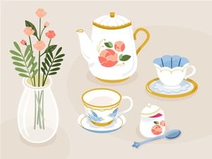 Tea Illustration, Food Cartoon, Tea Design, Drawing Prompt, Bar Art, Kitchen Posters, Kids Artwork, Digital Art Illustration, Food Drawing