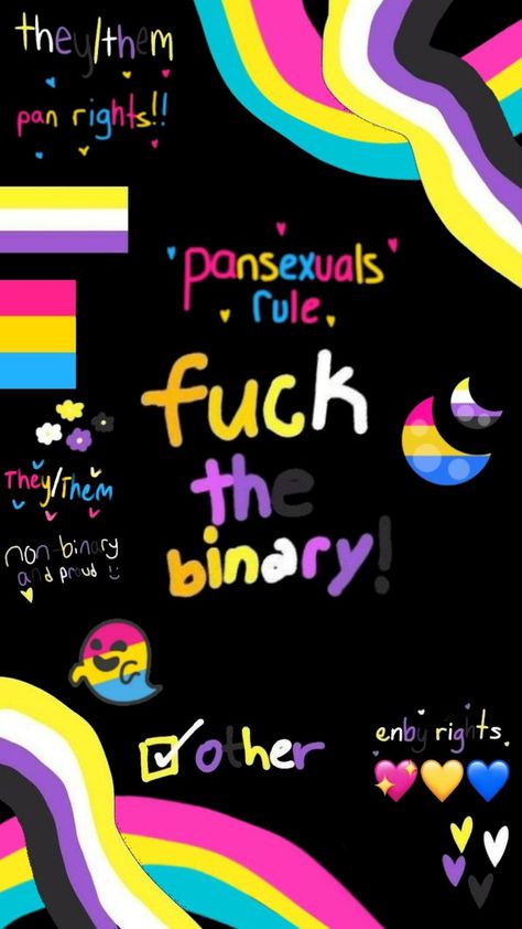 Pan Enby Wallpaper, Subtle Pride Wallpapers Pan, They Them Wallpaper, Non Binary Phone Wallpaper, Pan Wallpaper Pride Aesthetic, Non-binary Art, Non-binary Aesthetic, Pansexual And Non Binary Pfp, Cute Lgbtq Wallpapers