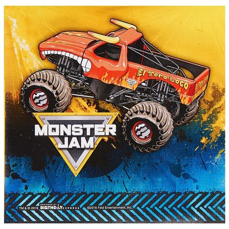 Festa Monster Truck, Monster Jam Birthday Party, Monster Truck Jam, Monster Jam Birthday, Monster Jam Party, Rainbow Party Supplies, Monster Truck Party, Monster Trucks Birthday Party, Monster Truck Birthday