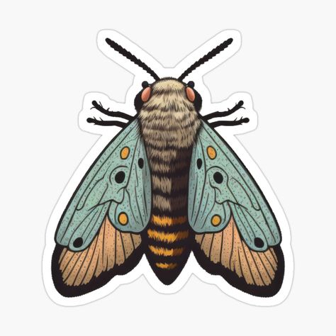 Get my art printed on awesome products. Support me at Redbubble #RBandME: https://www.redbubble.com/i/sticker/Teal-and-Yellow-Moth-Sticker-with-Detail-by-bryanchvzz/138082143.EJUG5?asc=u Teal Stickers, Yellow Moth, Moth Sticker, Funny Stickers, Moth, Top Artists, Design Details, Sticker Design, Sell Your Art