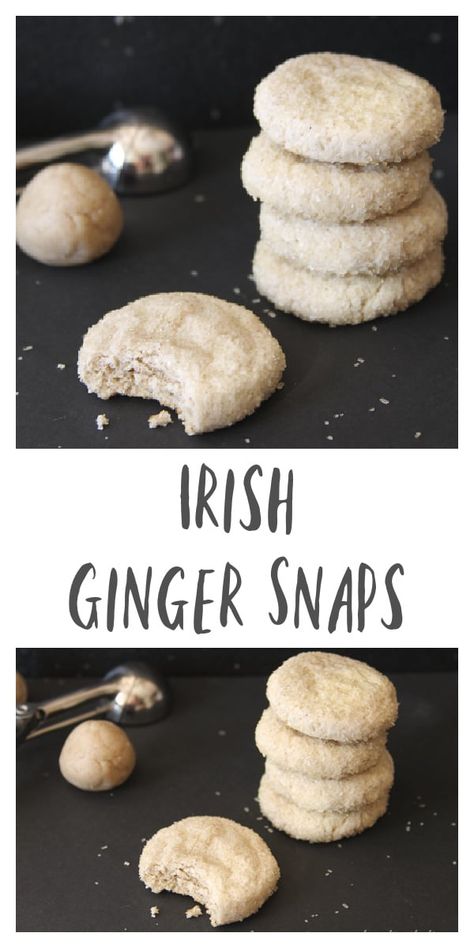 Ginger Snap Recipe, Irish Cookies, Ginger Snaps Recipe, Irish Cooking, Ginger Snap Cookies, Holiday Cookie Recipes, Delicious Cookie Recipes, International Food, Irish Recipes