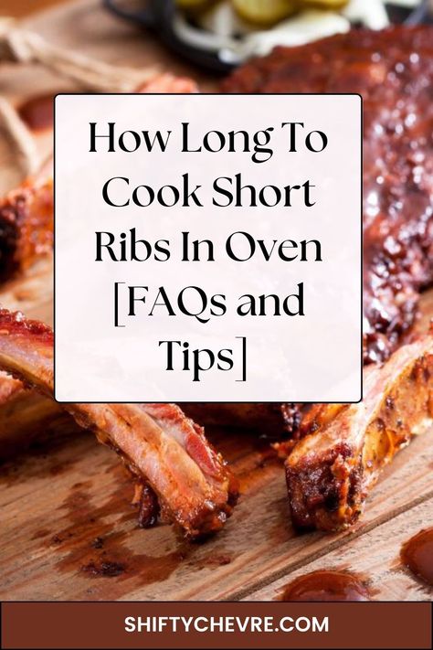 Short ribs are a flavourful and tender cut of meat that is perfect for slow cooking. They are often braised or cooked in a slow cooker to make the meat tender and juicy. However, cooking short ribs in the oven is another popular method that can result in deliciously flavourful and succulent meat. But how long do you cook short ribs in the oven? This is a common question that many people ask when preparing short ribs. Short Ribs In The Oven, Beef Short Rib Recipes Oven, Best Short Rib Recipe, Short Ribs In Oven, Short Rib Recipes Oven, Slow Cook Short Ribs, Ribs Recipe Oven, Cooking Short Ribs, Ribs In The Oven