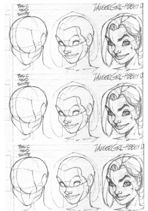 Proportions Tutorial, J. Scott Campbell, Scott Campbell Art, Face Proportions, J Scott Campbell, Comic Face, Comic Tutorial, Drawing Heads, Scott Campbell