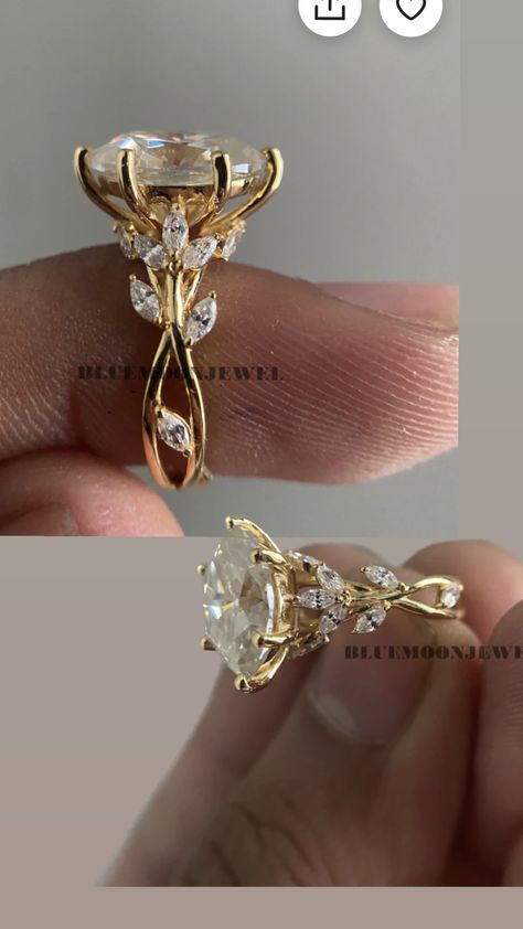 Gold Wedding Rings Aesthetic, Cottagecore Aesthetic Wedding Ring, Royalcore Wedding Rings, Vintage Gold Crystal Wedding Ring, Wedding Rings Fairycore, Fairy Girly Engagement Rings, Silver And Gold Wedding Ring, Wedding Rings Aesthetic, Silver And Gold Wedding