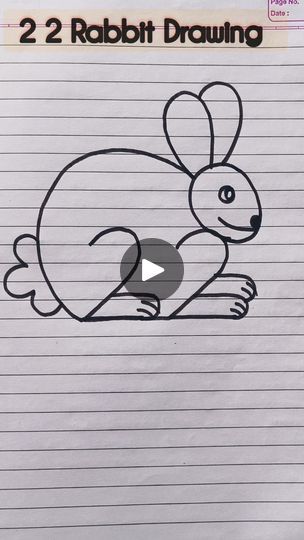 Drawing Rabbits Easy, Rabbit Drawing Easy, Rabbit Drawing, Drawing Easy, Easy Drawing, Artist Artwork, Artwork Painting, Easy Drawings, Drawings